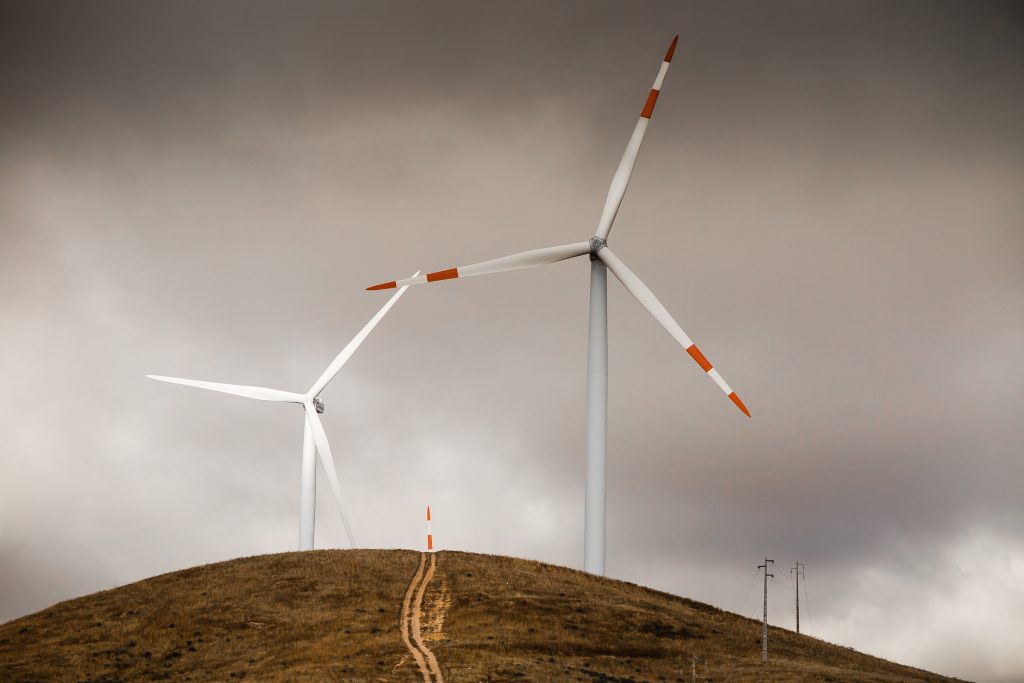 Wind turbines in Sines Portugal